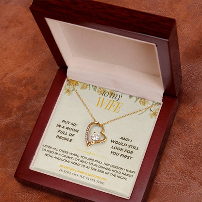 S127 - I’d Still Pick You In A Room Full Of People – Forever Love Necklace From Husband