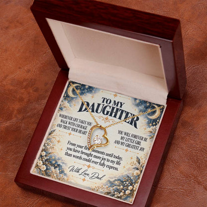 C377 - No Matter How Much You Grow There Will Always Be A Little Girl I Love Beyond Words - Forever Love Necklace