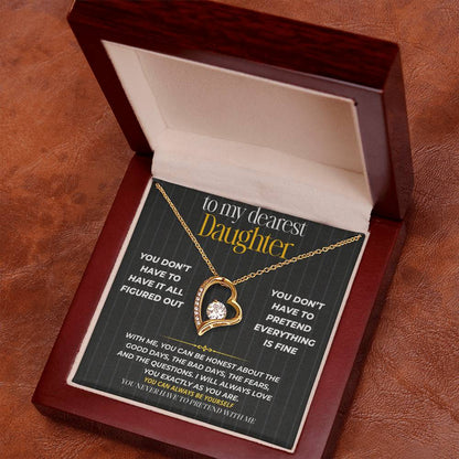 S266 - You Never Have To Pretend With Me – Forever Love Necklace From Dad