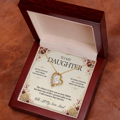 C49 - The Greatest Gift Life Gave Me Was The Chance To Love You As Your Dad - Forever Love Necklace