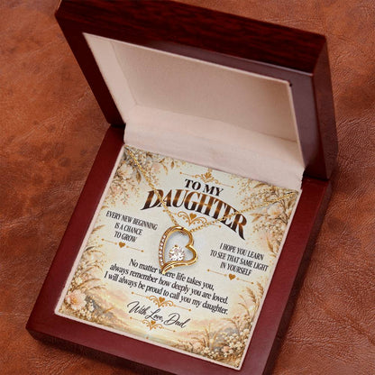 C441 - My Arms May Not Always Reach You But My Love Will Never Stop Holding You - Forever Love Necklace