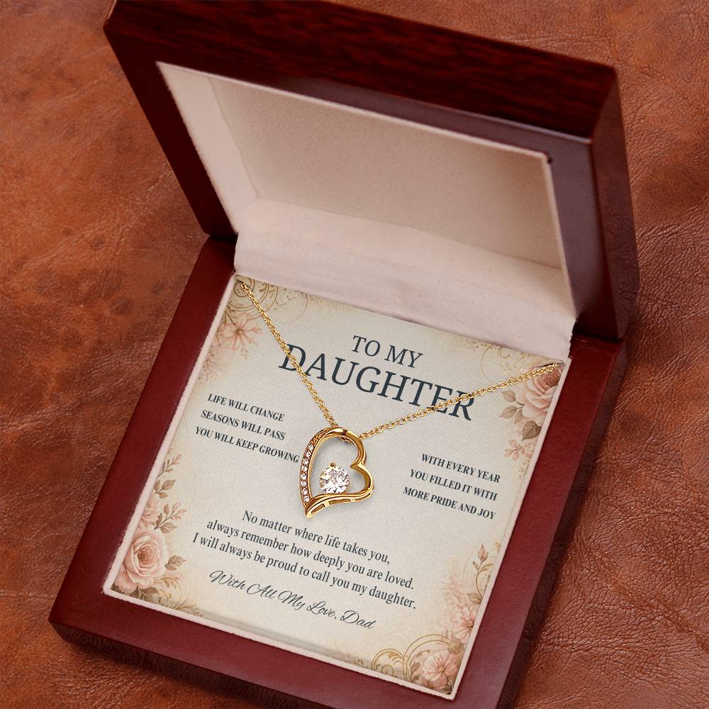 C61 - Life May Change Around You But My Love For You Will Always Remain Constant - Forever Love Necklace