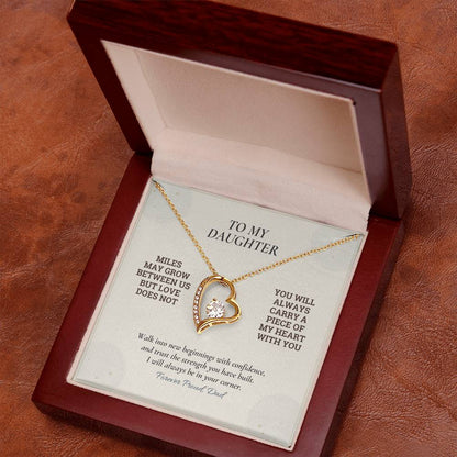C119 - There Is No Distance Great Enough To Change The Bond Between A Father And Daughter - Forever Love Necklace