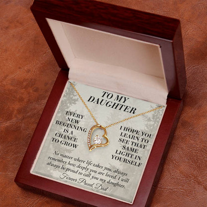 C191 - My Arms May Not Always Reach You But My Love Will Never Stop Holding You - Forever Love Necklace