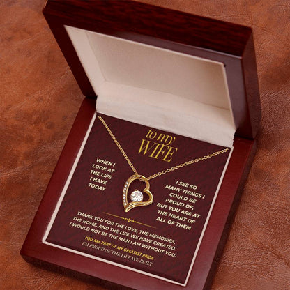 S118 - You Gave Me A Life I’m Proud Of – Forever Love Necklace From Husband