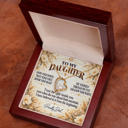 C310 - My Greatest Wish Is That You Always Know Your Worth And Never Settle For Less - Forever Love Necklace