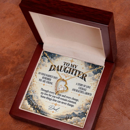 C388 - The Strong Woman You Are Becoming Will Always Remind Me Of The Little Girl I Adore - Forever Love Necklace