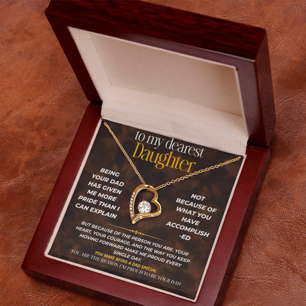 S256 - You Are The Reason I’m Proud To Be A Dad – Forever Love Necklace From Dad