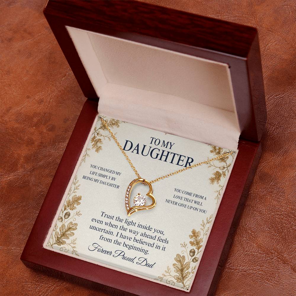 C95 - I Will Always Celebrate The Woman You Become And Treasure The Little Girl You Were - Forever Love Necklace
