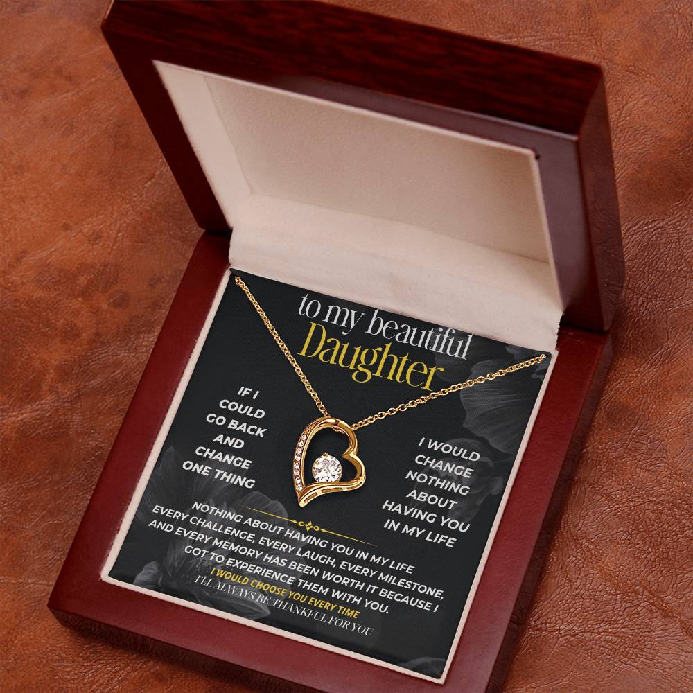 S293 - You Are The Daughter I Will Always Thank Life For – Forever Love Necklace From Dad
