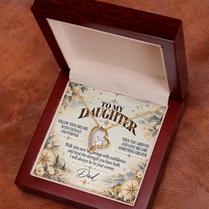 C484 - When You Feel Lost Remember The Love That Raised You Will Always Help Guide You Home - Forever Love Necklace