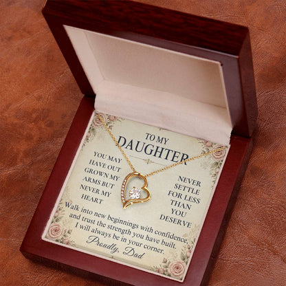 C254 - You Will Forever Be My Little Girl And One Of The Greatest Blessings Of My Life - Forever Love Necklace