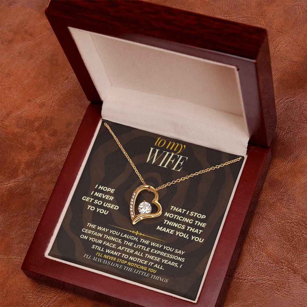 S164 - I Promise To Keep Loving The Little Things About You – Forever Love Necklace From Husband