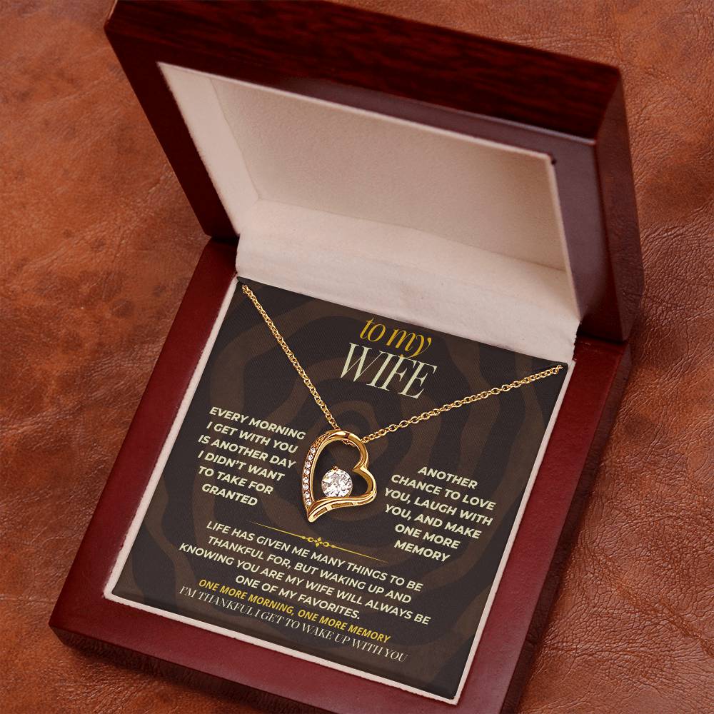 S168 - I’m Thankful For Every Morning I Wake Up With You – Forever Love Necklace From Husband