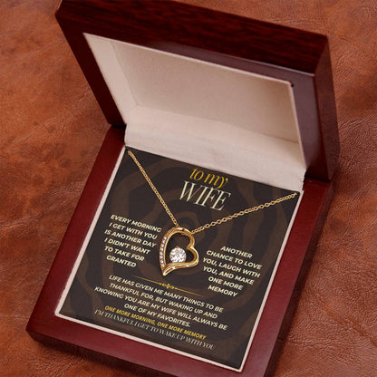 S168 - I’m Thankful For Every Morning I Wake Up With You – Forever Love Necklace From Husband