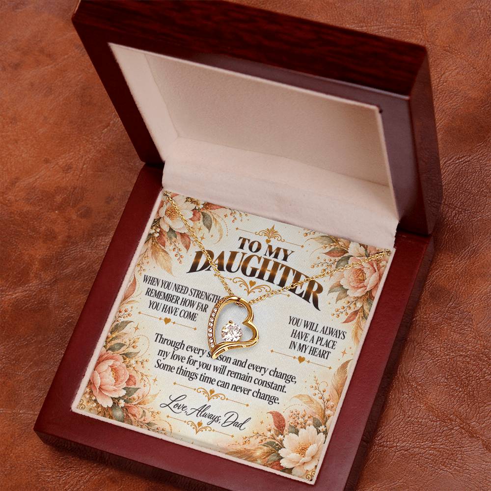 C408 - When You Need Strength Remember You Come From A Love That Never Gives Up On You - Forever Love Necklace