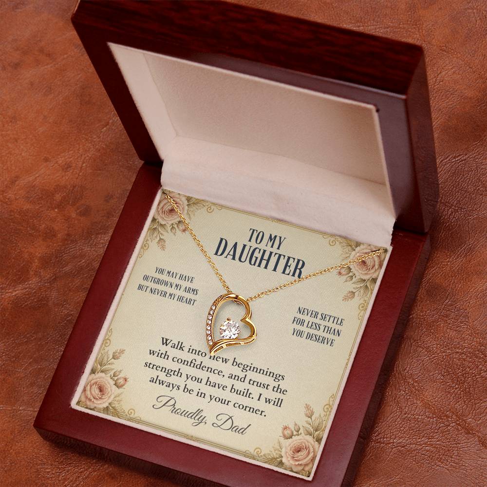 C54 - You Will Forever Be My Little Girl And One Of The Greatest Blessings Of My Life - Forever Love Necklace