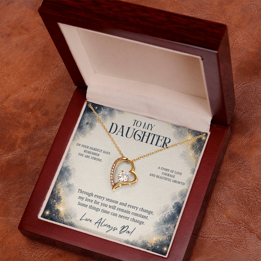C88 - The Strong Woman You Are Becoming Will Always Remind Me Of The Little Girl I Adore - Forever Love Necklace