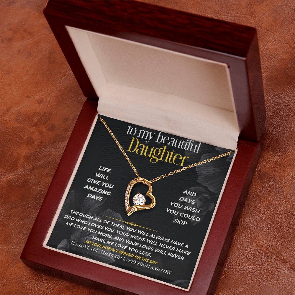 S292 - I’ll Love You Through Every High And Low – Forever Love Necklace From Dad