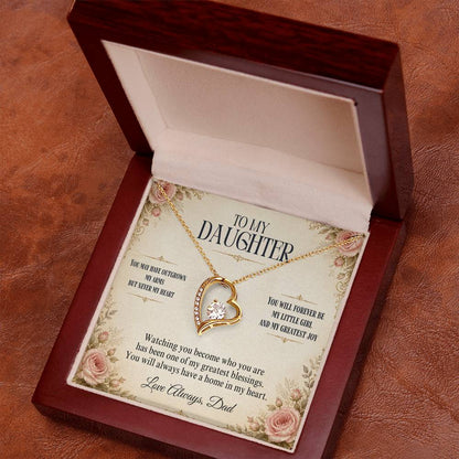 C4 - You Will Forever Be My Little Girl And One Of The Greatest Blessings Of My Life - Forever Love Necklace