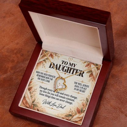 C233 - The World Is Brighter Because You Are In It And My Life Is Better Because You Are My Daughter - Forever Love Necklace