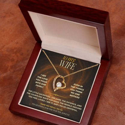 S142 - I’m Grateful For The Way You Love Us – Forever Love Necklace From Husband