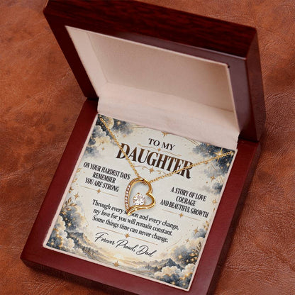 C263 - Even On Your Hardest Days Remember You Are Stronger Than You Think And Never Alone - Forever Love Necklace