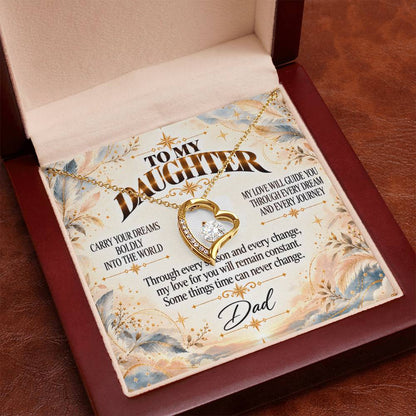 C468 - Carry Your Dreams Boldly And Carry My Love Gently Wherever You Go - Forever Love Necklace