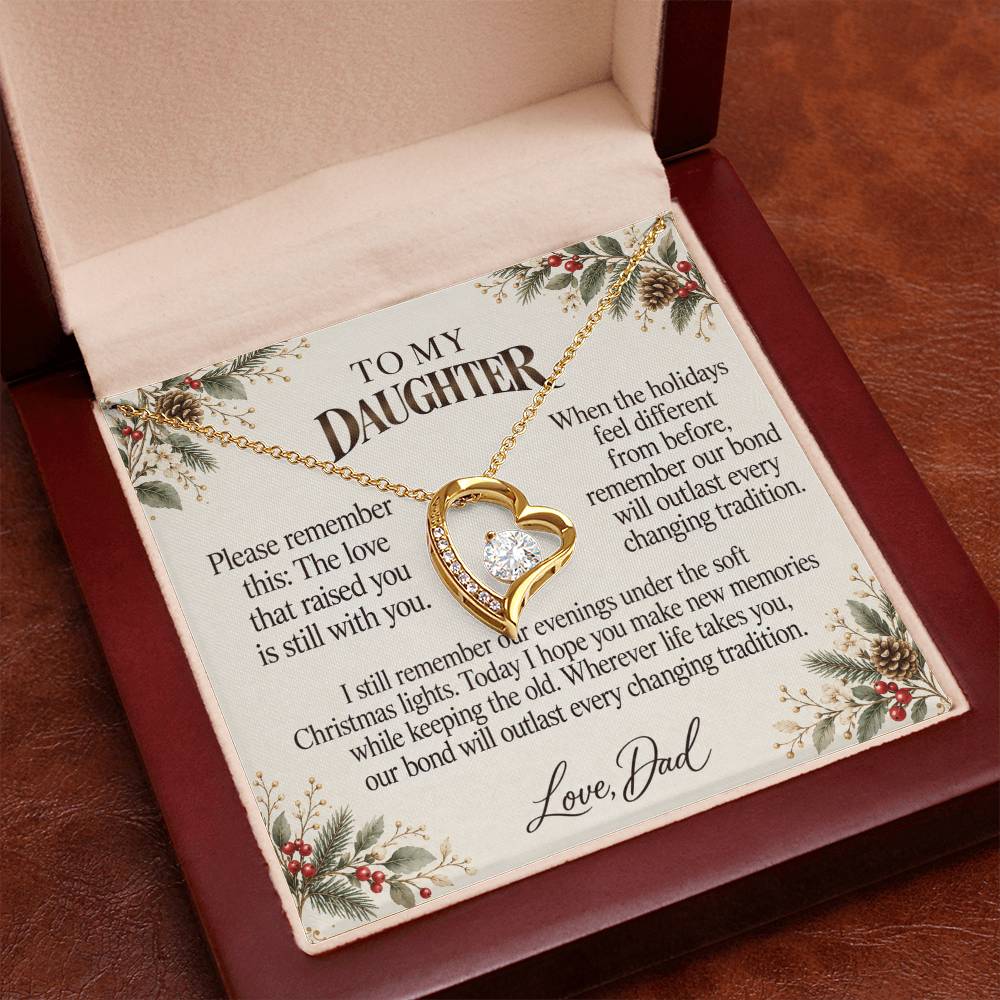 C556 - The Christmas Lights We Shared And Quiet Words For Your Hardest Days - Forever Love Necklace