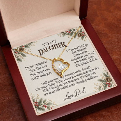 C556 - The Christmas Lights We Shared And Quiet Words For Your Hardest Days - Forever Love Necklace