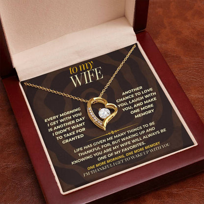 S168 - I’m Thankful For Every Morning I Wake Up With You – Forever Love Necklace From Husband