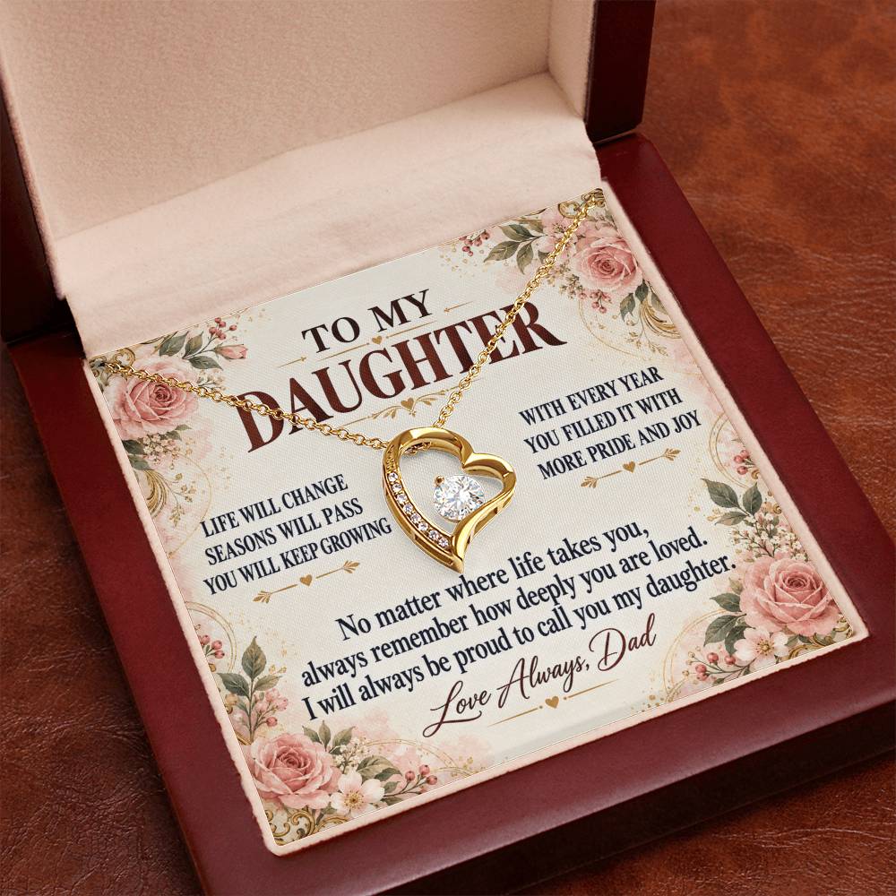 C336 - Every Step You Take Into Your Future Carries A Lifetime Of My Love Behind You - Forever Love Necklace