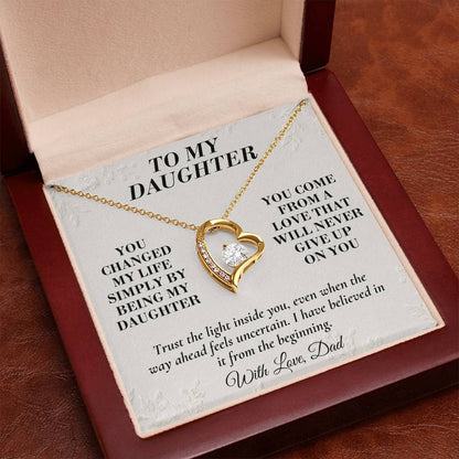 C145 - I Will Always Celebrate The Woman You Become And Treasure The Little Girl You Were - Forever Love Necklace