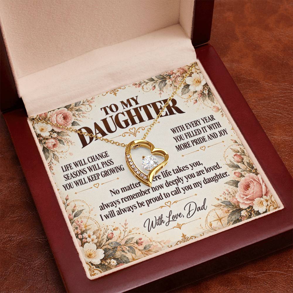C361 - Life May Change Around You But My Love For You Will Always Remain Constant - Forever Love Necklace