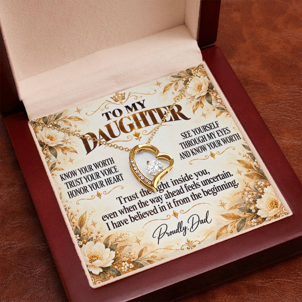 C310 - My Greatest Wish Is That You Always Know Your Worth And Never Settle For Less - Forever Love Necklace