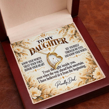 C310 - My Greatest Wish Is That You Always Know Your Worth And Never Settle For Less - Forever Love Necklace