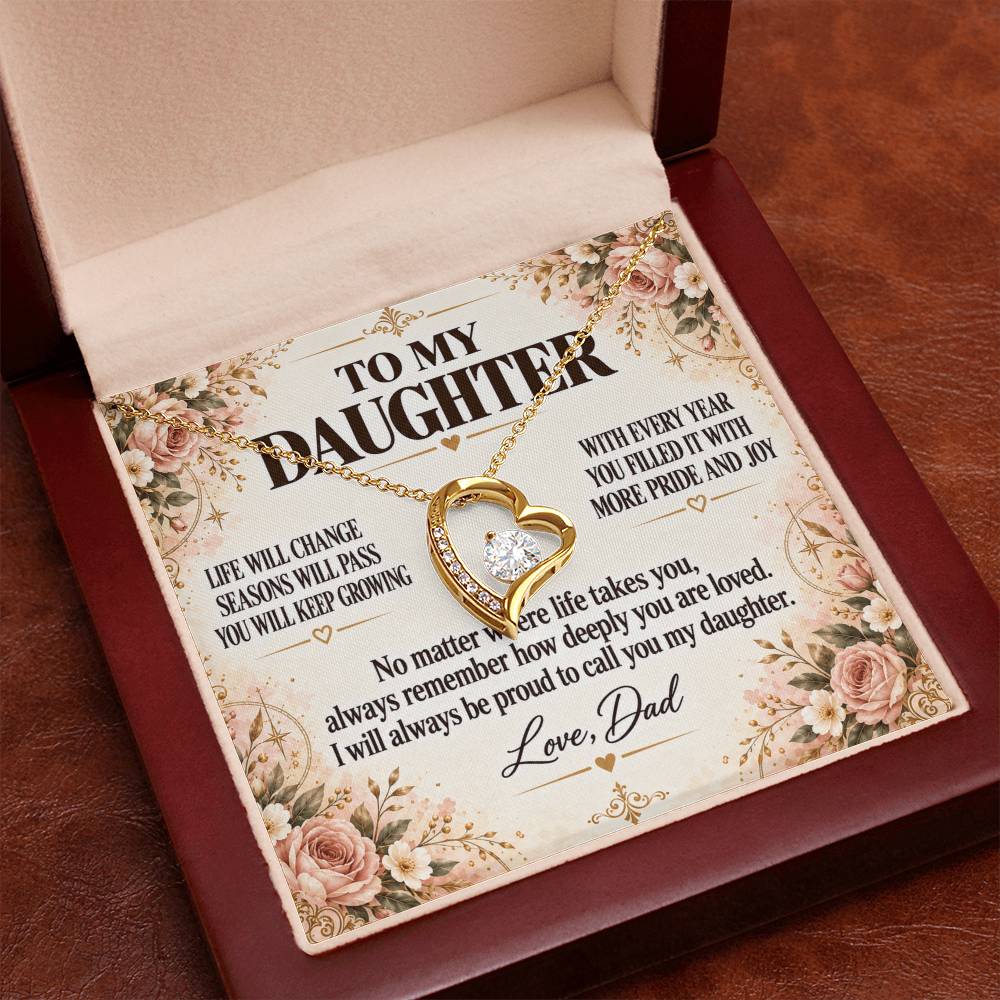 C211 - Life May Change Around You But My Love For You Will Always Remain Constant - Forever Love Necklace