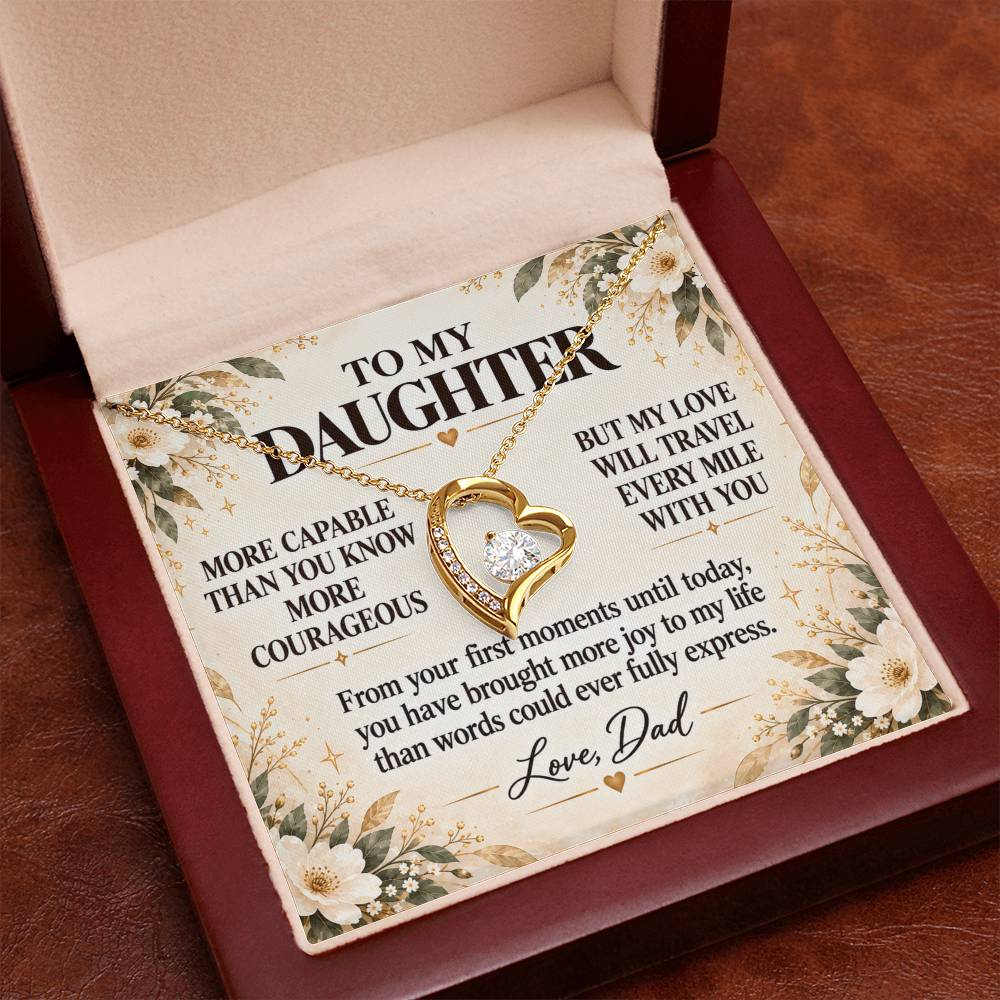 C267 - You Are More Capable More Courageous And More Loved Than You Could Ever Imagine - Forever Love Necklace