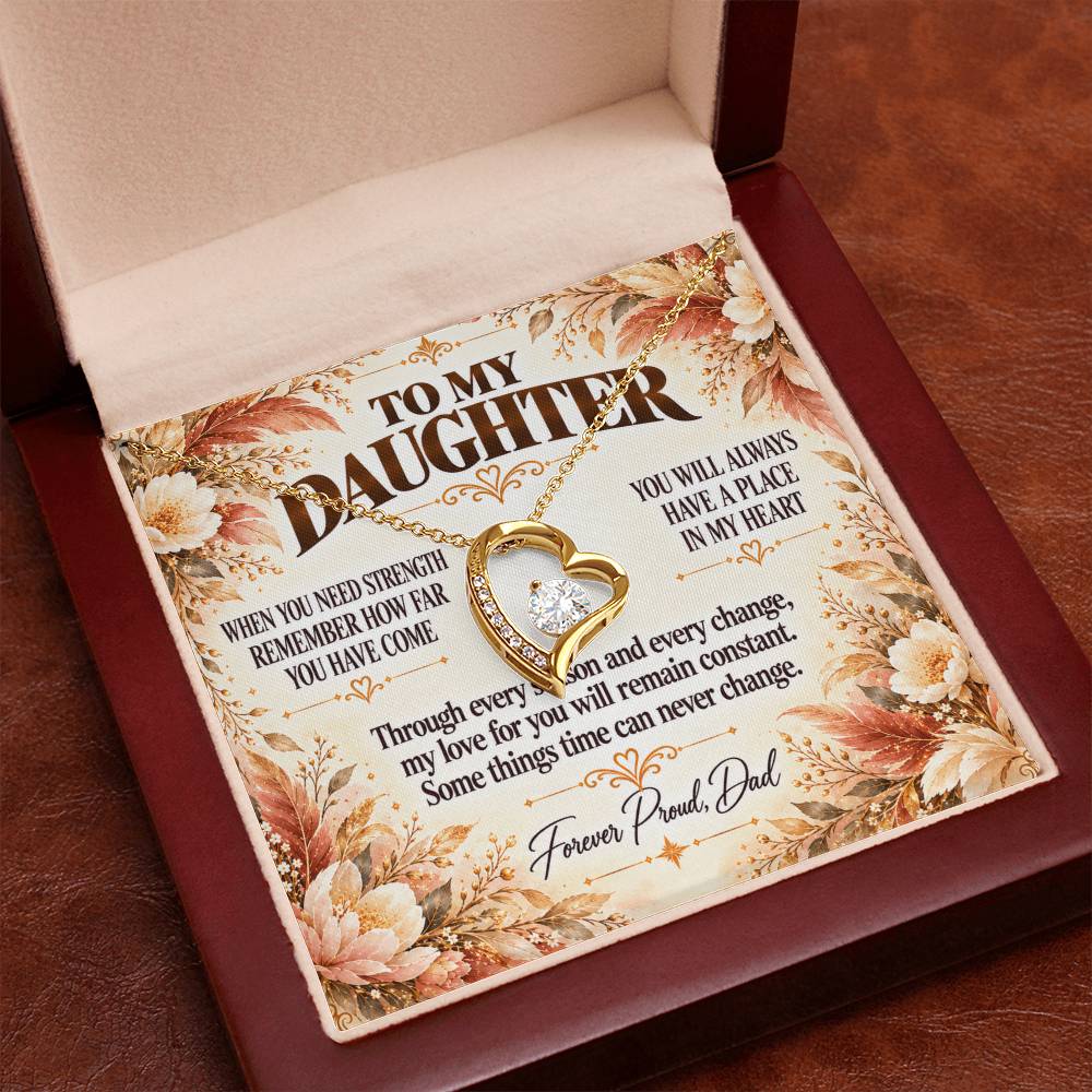 C383 - The World Is Brighter Because You Are In It And My Life Is Better Because You Are My Daughter - Forever Love Necklace