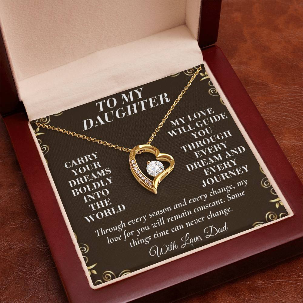 C193 - Wherever Tomorrow Leads You Remember You Have Already Made Your Dad Incredibly Proud - Forever Love Necklace