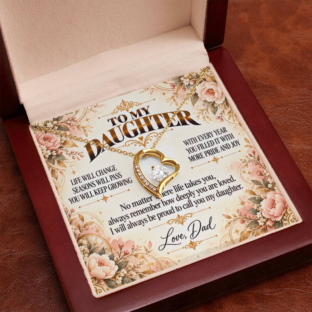 C411 - Life May Change Around You But My Love For You Will Always Remain Constant - Forever Love Necklace