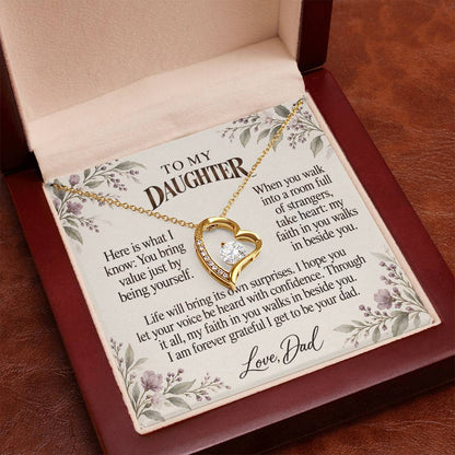 C540 - The First Day Of A New Job And The Words I Hope You Always Remember - Forever Love Necklace