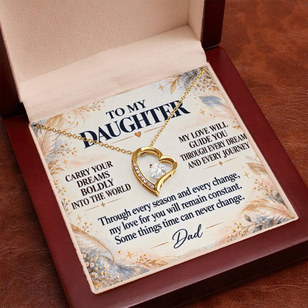 C268 - Carry Your Dreams Boldly And Carry My Love Gently Wherever You Go - Forever Love Necklace