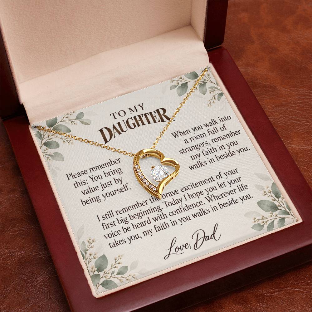 C536 - The First Day Of A New Job And Quiet Words For Your Hardest Days - Forever Love Necklace