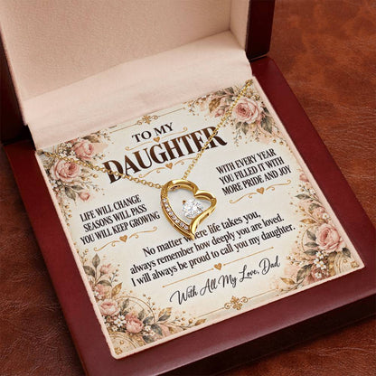 C261 - Life May Change Around You But My Love For You Will Always Remain Constant - Forever Love Necklace