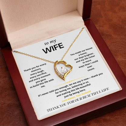 S11 - Thank You For Our Beautiful Life – Forever Love Necklace From Husband