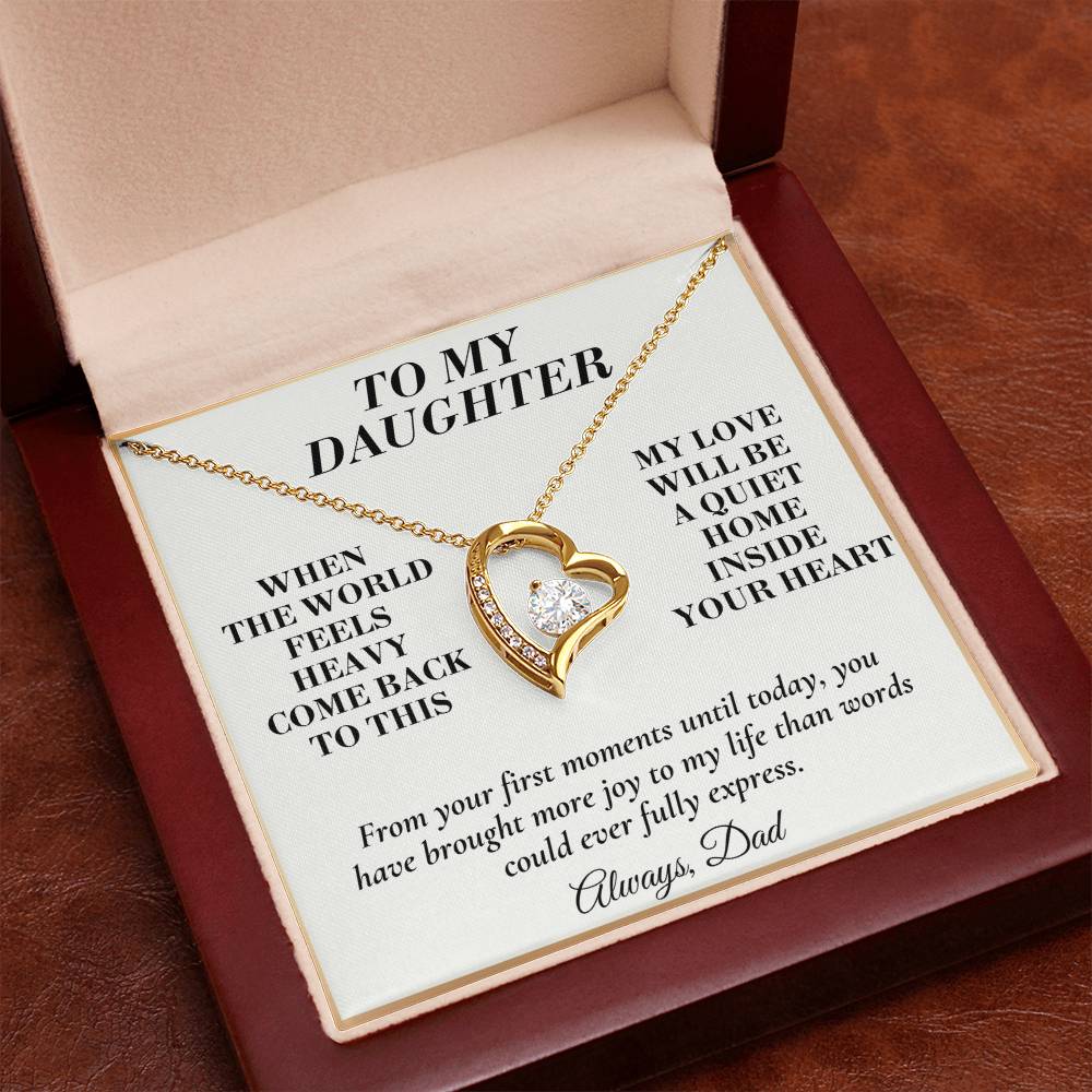 C147 - May You Never Outgrow The Truth That You Are Deeply Loved Completely Valued And Forever My Daughter - Forever Love Necklace