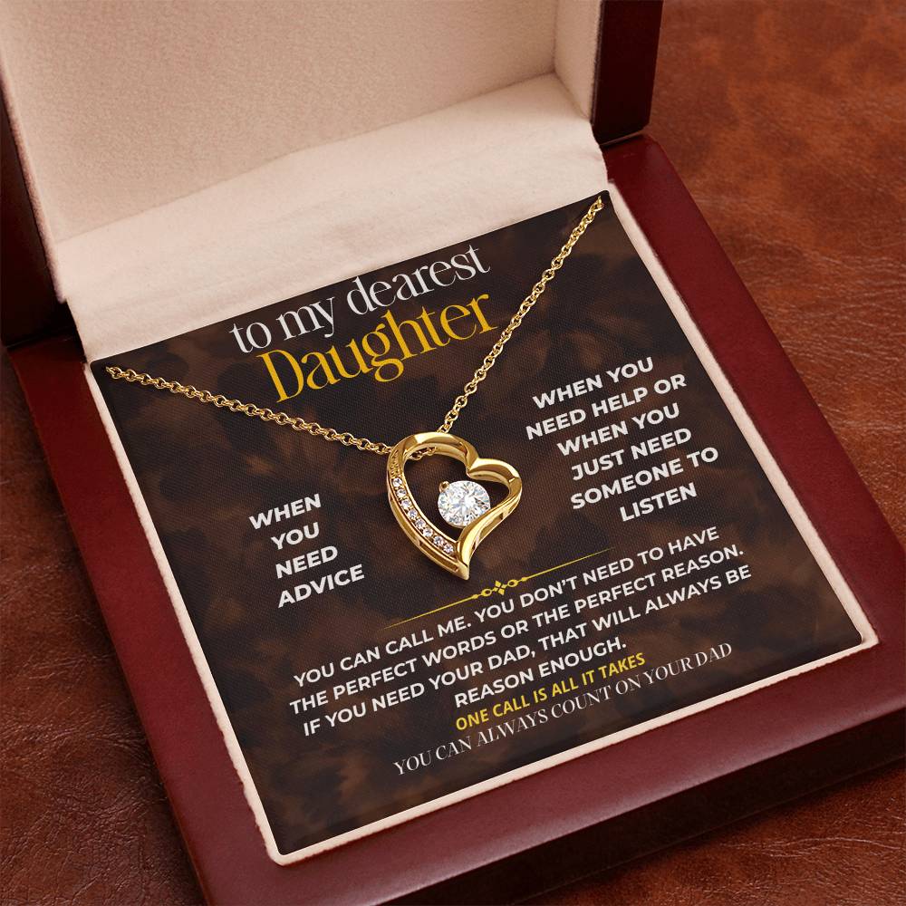 S258 - You Can Always Count On Your Dad – Forever Love Necklace From Dad