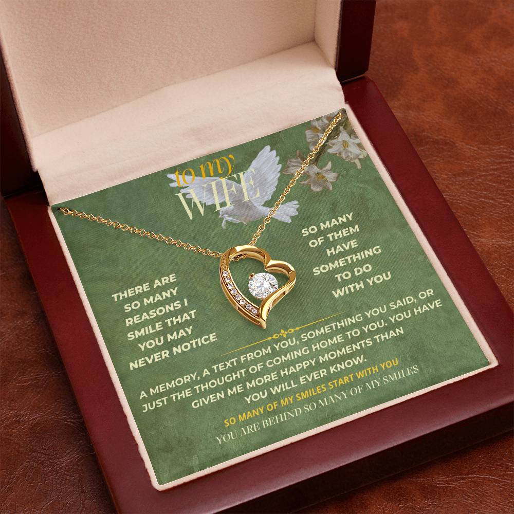 S132 - You Are The Woman Behind My Smile – Forever Love Necklace From Husband