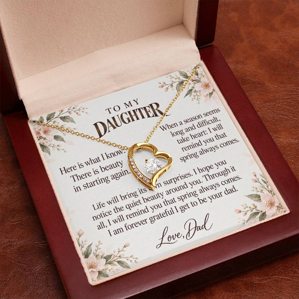 C565 - The First Snowfall And The Words I Hope You Always Remember - Forever Love Necklace